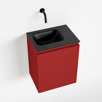 Mondiaz OLAN 40cm toiletmeubel fire. LEX wastafel urban links geen kraangat
