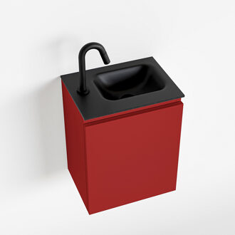Mondiaz OLAN 40cm toiletmeubel fire. LEX wastafel urban rechts 1 kraangat