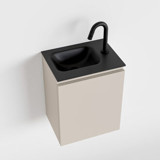 Mondiaz OLAN 40cm toiletmeubel linen. LEX wastafel urban links 1 kraangat