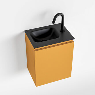Mondiaz OLAN 40cm toiletmeubel ocher. LEX wastafel urban links 1 kraangat