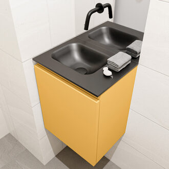 Mondiaz OLAN 40cm toiletmeubel ocher. LEX wastafel urban links geen kraangat