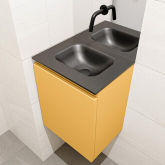 Mondiaz OLAN 40cm toiletmeubel ocher. LEX wastafel urban midden geen kraangat