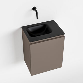 Mondiaz OLAN 40cm toiletmeubel smoke. LEX wastafel urban links geen kraangat