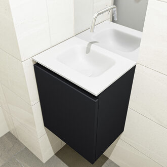 Mondiaz OLAN 40cm toiletmeubel urban. LEX wastafel talc midden geen kraangat