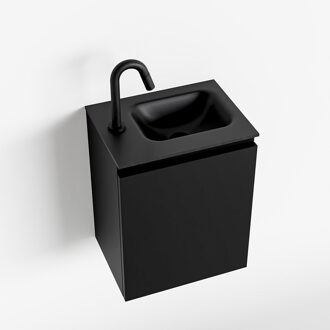 Mondiaz OLAN 40cm toiletmeubel urban. LEX wastafel urban rechts 1 kraangat