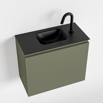 Mondiaz OLAN 60cm toiletmeubel army. LEX wastafel urban midden 1 kraangat