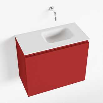 Mondiaz OLAN 60cm toiletmeubel fire. LEX wastafel talc rechts geen kraangat