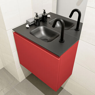 Mondiaz OLAN 60cm toiletmeubel fire. LEX wastafel urban midden 1 kraangat