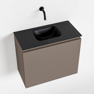 Mondiaz OLAN 60cm toiletmeubel smoke. LEX wastafel urban midden geen kraangat