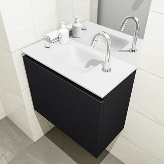 Mondiaz OLAN 60cm toiletmeubel urban. LEX wastafel talc midden 1 kraangat