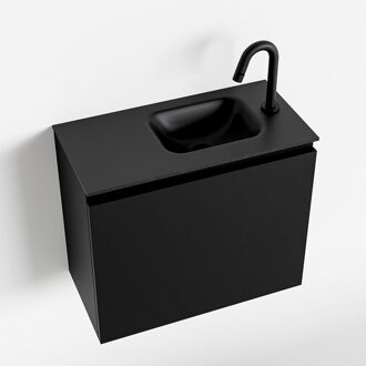 Mondiaz OLAN 60cm toiletmeubel urban. LEX wastafel urban rechts 1 kraangat