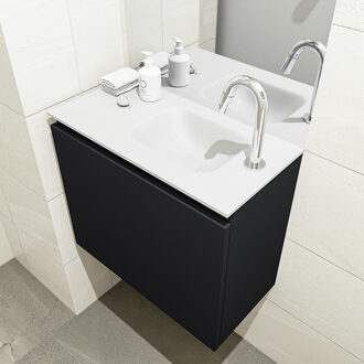 Mondiaz Olan 60cm toiletmeubel urban met wastafel talc rechts 1 kraangat