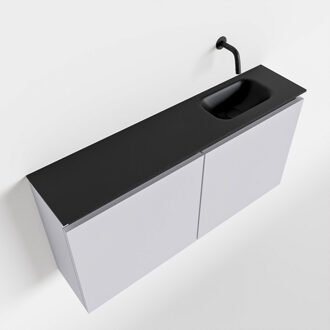 Mondiaz TURE 100cm toiletmeubel cale. EDEN wastafel urban rechts geen kraangat