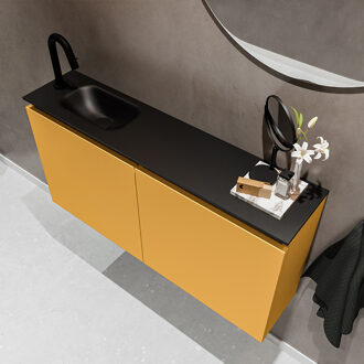 Mondiaz TURE 100cm toiletmeubel ocher. EDEN wastafel urban links 1 kraangat