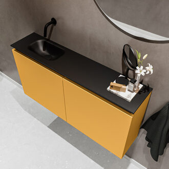 Mondiaz TURE 100cm toiletmeubel ocher. EDEN wastafel urban links geen kraangat