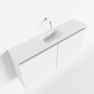 Mondiaz TURE 100cm toiletmeubel talc. EDEN wastafel talc midden geen kraangat