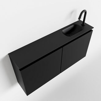 Mondiaz TURE 100cm toiletmeubel urban. EDEN wastafel urban rechts 1 kraangat