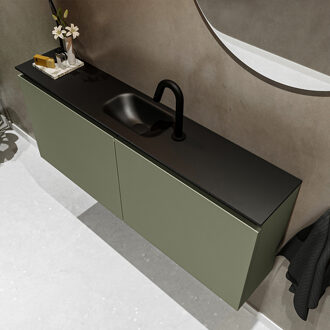 Mondiaz TURE 120cm toiletmeubel army. EDEN wastafel urban midden 1 kraangat