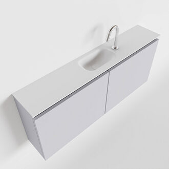 Mondiaz TURE 120cm toiletmeubel cale. EDEN wastafel talc midden 1 kraangat