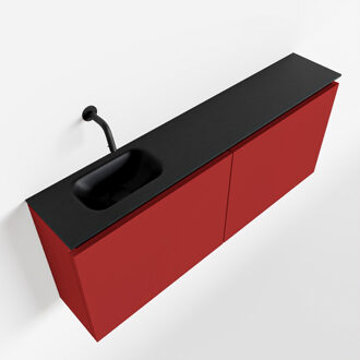 Mondiaz TURE 120cm toiletmeubel fire. EDEN wastafel urban links geen kraangat