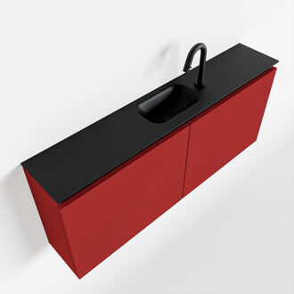 Mondiaz TURE 120cm toiletmeubel fire. EDEN wastafel urban midden 1 kraangat