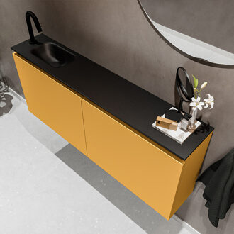 Mondiaz TURE 120cm toiletmeubel ocher. EDEN wastafel urban links 1 kraangat