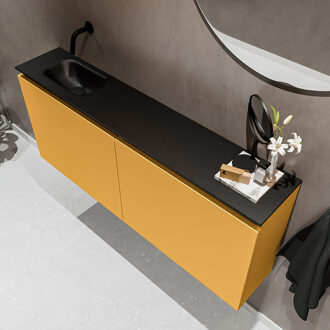 Mondiaz TURE 120cm toiletmeubel ocher. EDEN wastafel urban links geen kraangat