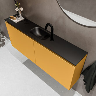 Mondiaz TURE 120cm toiletmeubel ocher. EDEN wastafel urban midden 1 kraangat