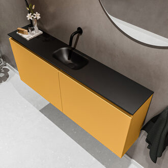 Mondiaz TURE 120cm toiletmeubel ocher. EDEN wastafel urban midden geen kraangat