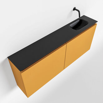 Mondiaz TURE 120cm toiletmeubel ocher. EDEN wastafel urban rechts geen kraangat