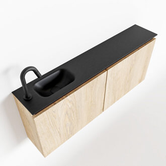 Mondiaz TURE 120cm toiletmeubel washed oak. EDEN wastafel urban links 1 kraangat