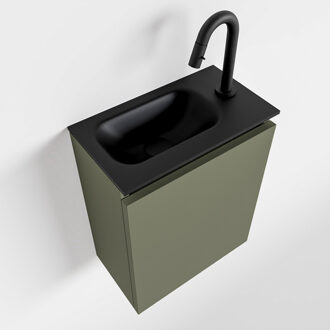 Mondiaz TURE 40cm toiletmeubel army. EDEN wastafel urban links 1 kraangat
