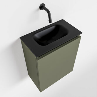 Mondiaz TURE 40cm toiletmeubel army. EDEN wastafel urban midden geen kraangat