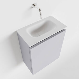 Mondiaz TURE 40cm toiletmeubel cale. EDEN wastafel talc midden geen kraangat
