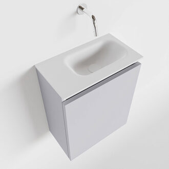 Mondiaz TURE 40cm toiletmeubel cale. EDEN wastafel talc rechts geen kraangat