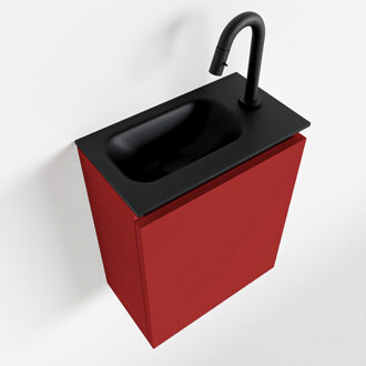 Mondiaz TURE 40cm toiletmeubel fire. EDEN wastafel urban links 1 kraangat