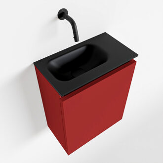 Mondiaz TURE 40cm toiletmeubel fire. EDEN wastafel urban links geen kraangat