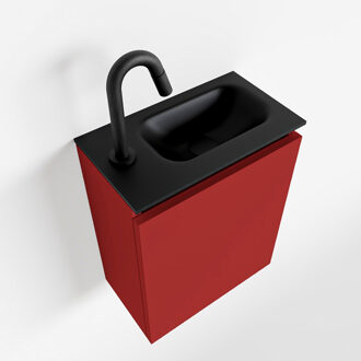 Mondiaz TURE 40cm toiletmeubel fire. EDEN wastafel urban rechts 1 kraangat