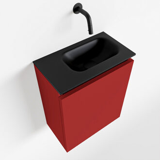 Mondiaz TURE 40cm toiletmeubel fire. EDEN wastafel urban rechts geen kraangat