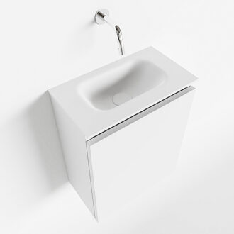 Mondiaz TURE 40cm toiletmeubel kleur. EDEN wastafel talc midden geen kraangat