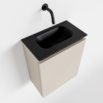 Mondiaz TURE 40cm toiletmeubel linen. EDEN wastafel urban midden geen kraangat