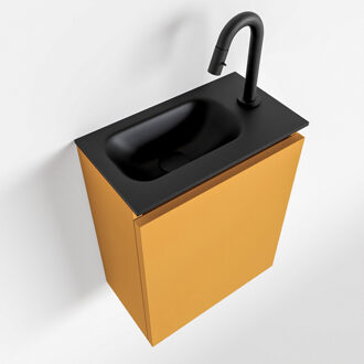 Mondiaz TURE 40cm toiletmeubel ocher. EDEN wastafel urban links 1 kraangat