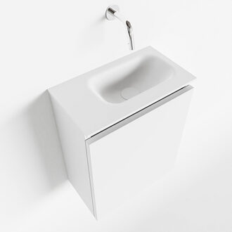 Mondiaz TURE 40cm toiletmeubel talc. EDEN wastafel talc rechts geen kraangat