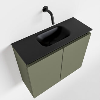 Mondiaz TURE 60cm toiletmeubel army. EDEN wastafel urban midden geen kraangat