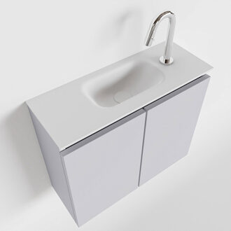 Mondiaz TURE 60cm toiletmeubel cale. EDEN wastafel talc midden 1 kraangat