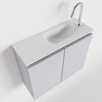 Mondiaz TURE 60cm toiletmeubel cale. EDEN wastafel talc rechts 1 kraangat