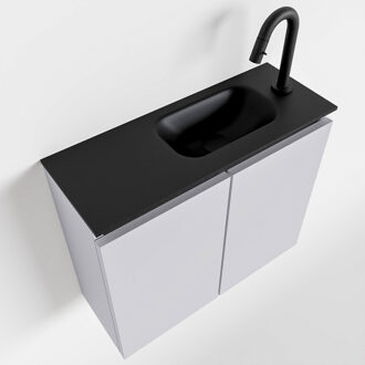 Mondiaz TURE 60cm toiletmeubel cale. EDEN wastafel urban rechts 1 kraangat