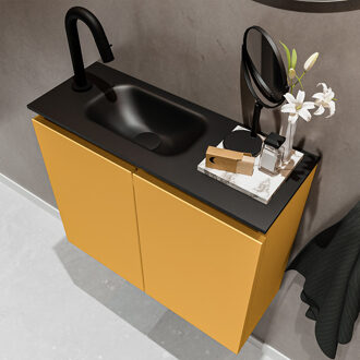 Mondiaz TURE 60cm toiletmeubel ocher. EDEN wastafel urban links 1 kraangat