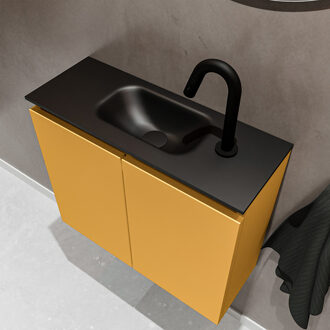 Mondiaz TURE 60cm toiletmeubel ocher. EDEN wastafel urban midden 1 kraangat