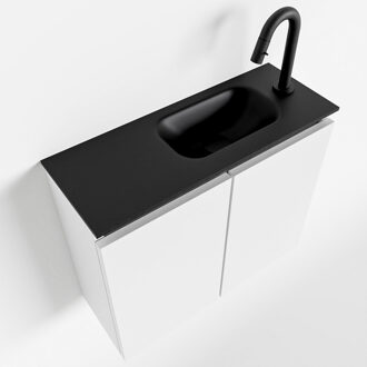 Mondiaz TURE 60cm toiletmeubel talc. EDEN wastafel urban rechts 1 kraangat